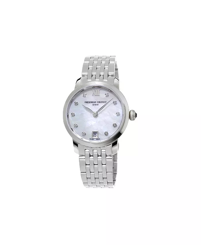 Женские часы-браслет Swiss Slimline Diamond (1/20 ct. t.w.) из нержавеющей стали, 30 мм Frederique Constant
Женские часы-браслет Swiss Slimline Diamond (1/20 ct. t.w.) из нержавеющей стали, 30 мм Frederique Constant
