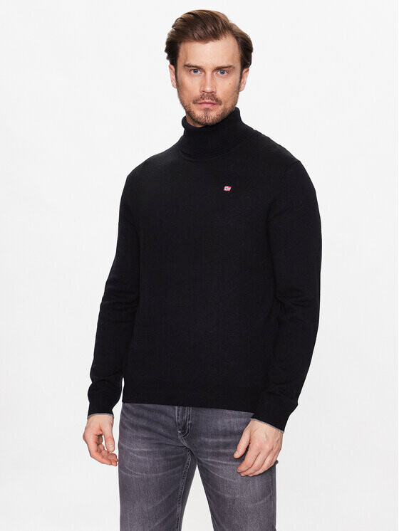 Свитер с высоким воротником обычного кроя Napapijri, черный
Свитер с высоким воротником обычного кроя Napapijri, черный