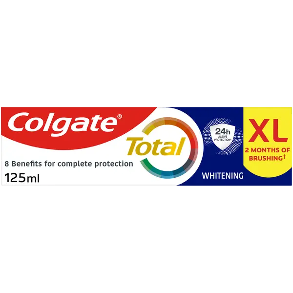 Зубная паста, 125 мл Colgate Total whitening
Зубная паста, 125 мл Colgate Total whitening