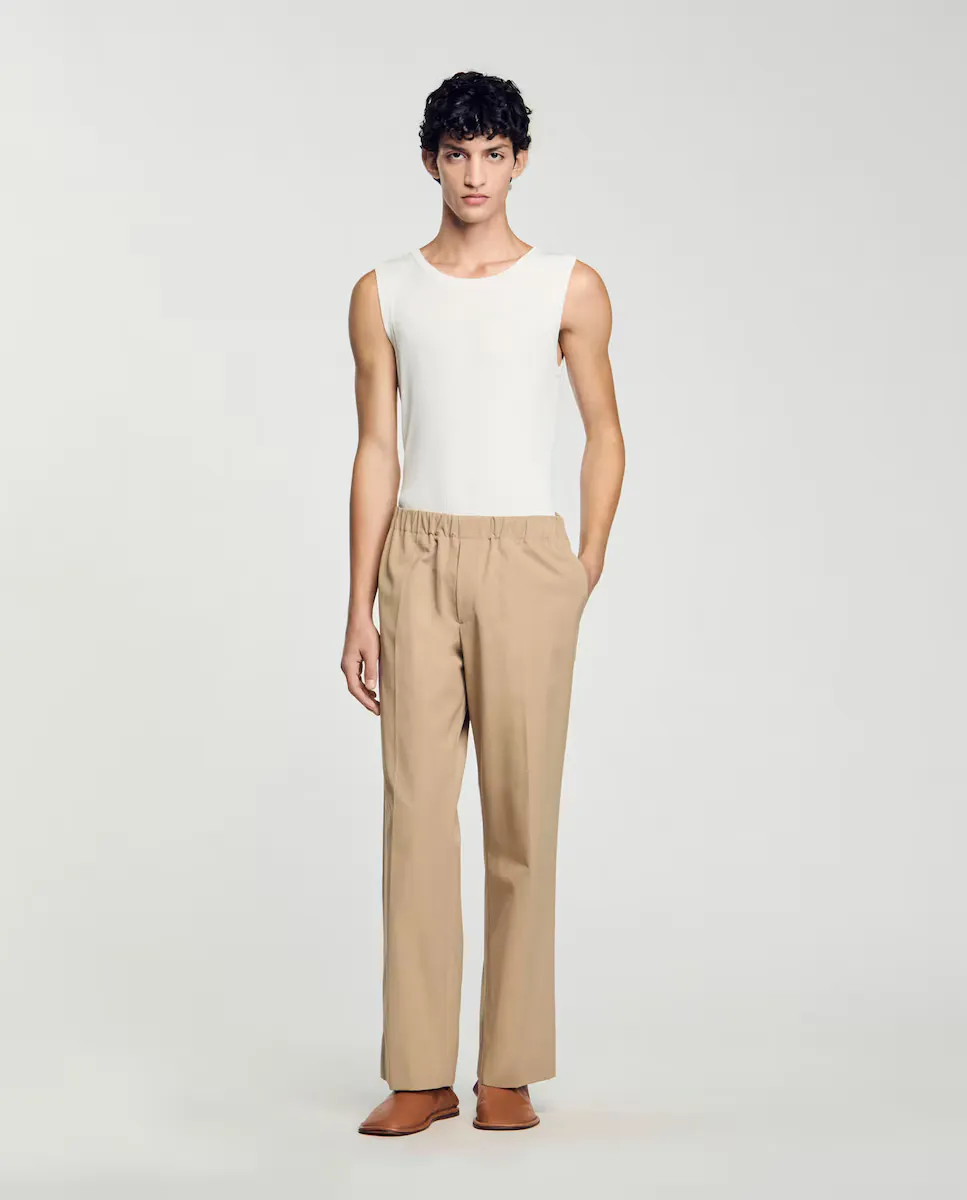 Широкие мужские брюки Sandro, бежевый
Широкие мужские брюки Sandro, бежевый