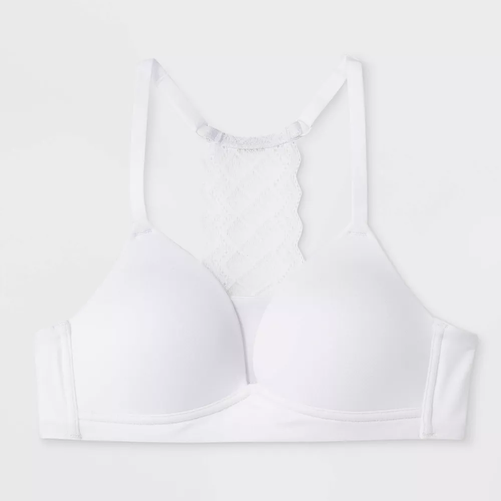 Maidenform пуловер для девочек мягкий комфортный кружевной бюстгальтер, цвет White
Maidenform пуловер для девочек мягкий комфортный кружевной бюстгальтер, цвет White