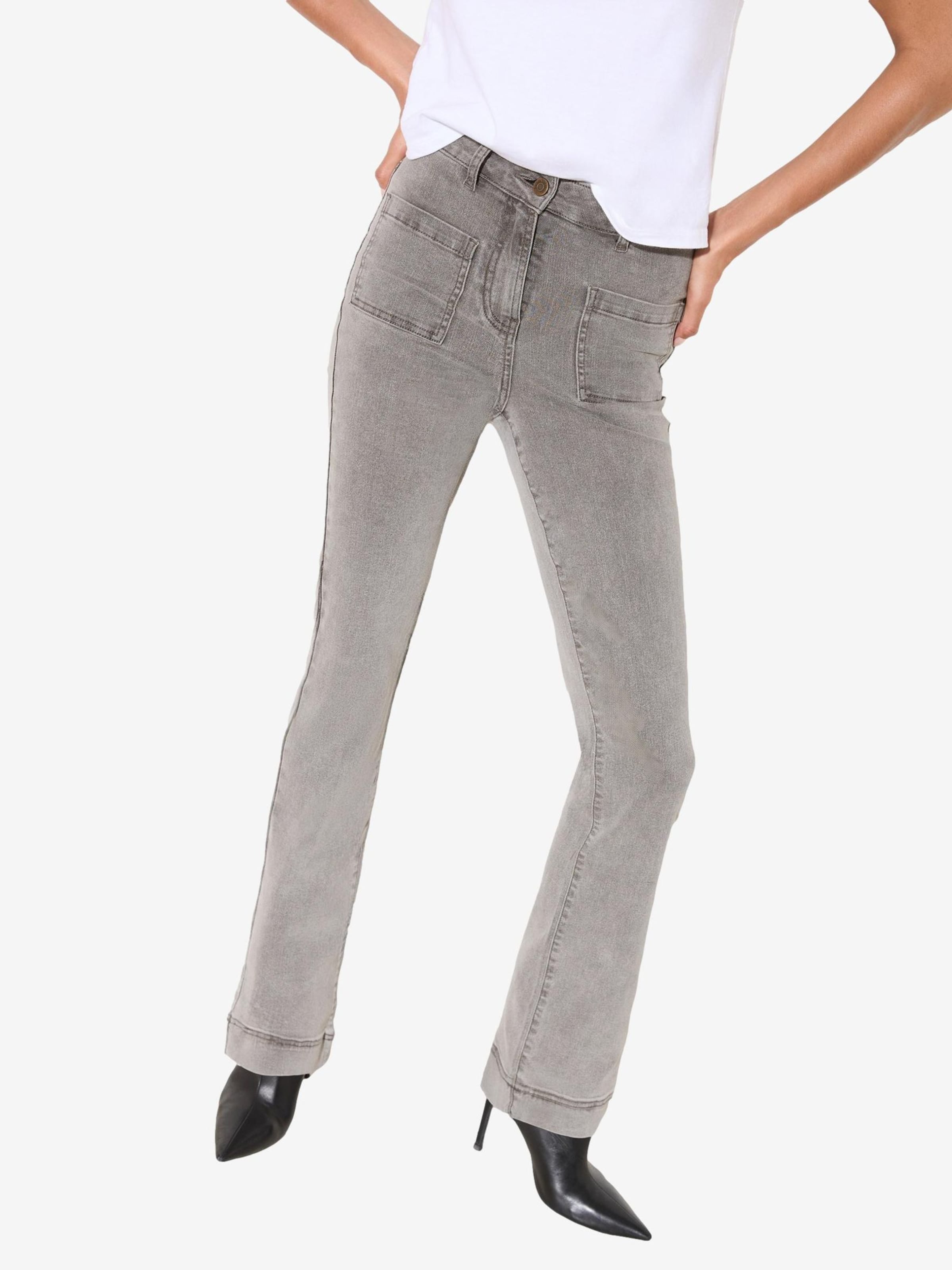 Friends Like These Джинсы-клеш в сером дениме
Friends Like These Джинсы-клеш в сером дениме