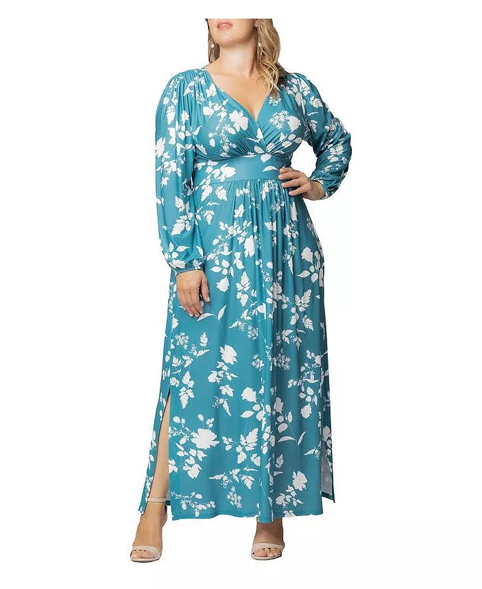 Платье макси с длинным рукавом Kelsey больших размеров Kiyonna, синий
Платье макси с длинным рукавом Kelsey больших размеров Kiyonna, синий