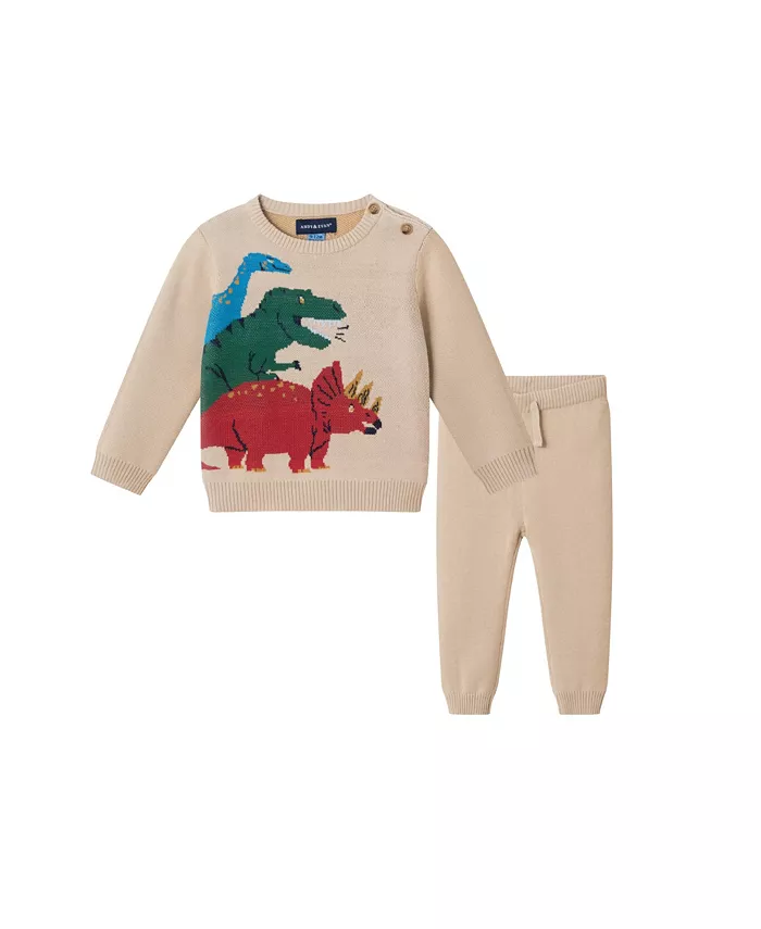 Комплект свитеров с динозаврами для мальчиков Andy & Evan, коричневый/бежевый
Комплект свитеров с динозаврами для мальчиков Andy & Evan, коричневый/бежевый