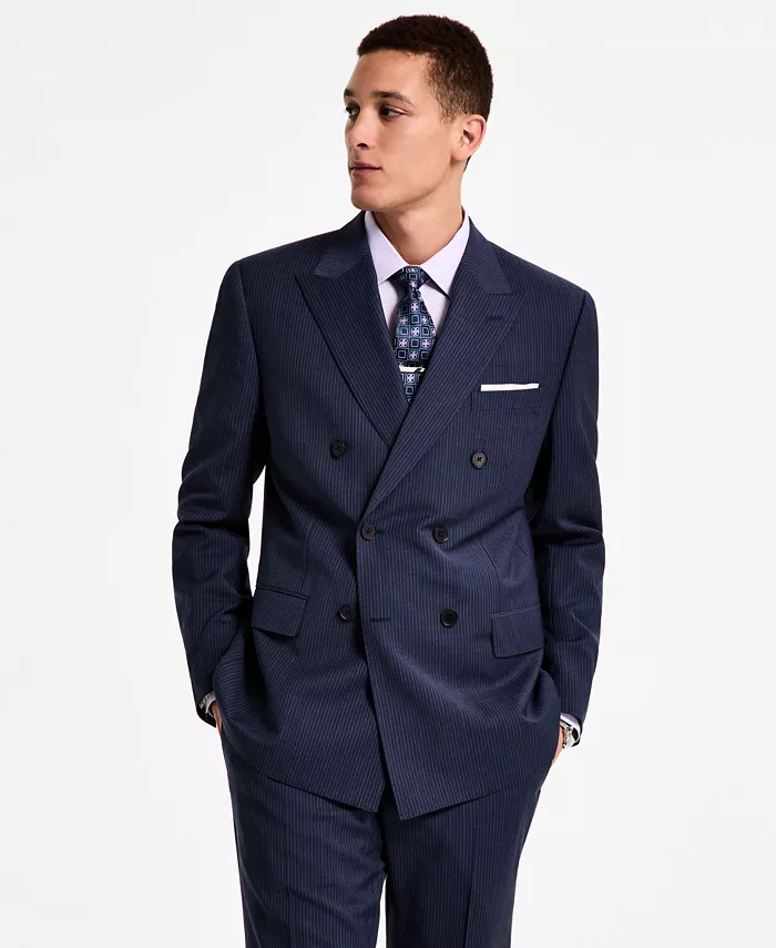 Мужской двубортный пиджак классического кроя из шерстяной смеси в тонкую полоску Brooks Brothers, синий
Мужской двубортный пиджак классического кроя из шерстяной смеси в тонкую полоску Brooks Brothers, синий