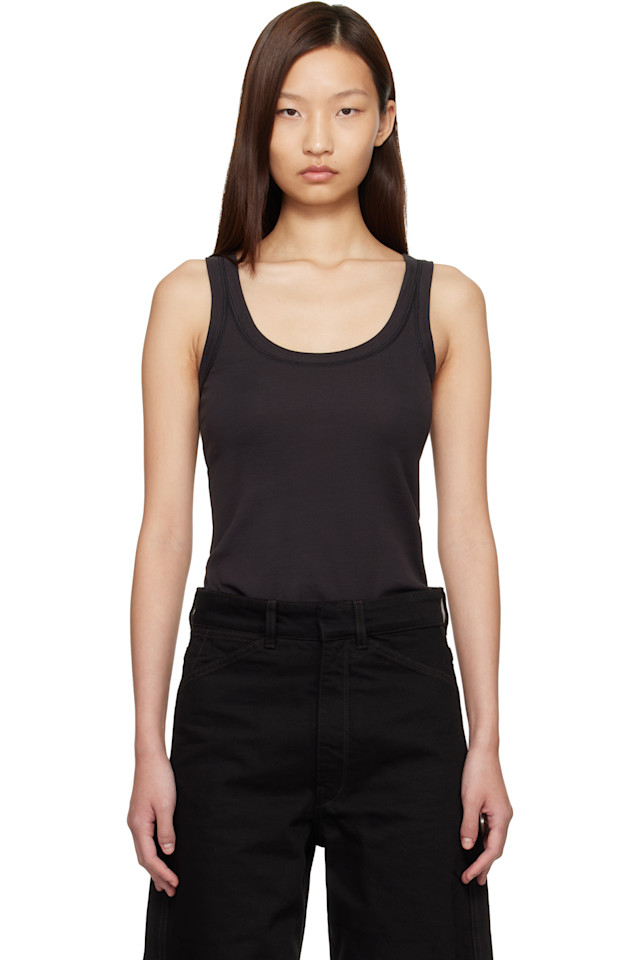 Lemaire Черная ребристая майка
Lemaire Черная ребристая майка