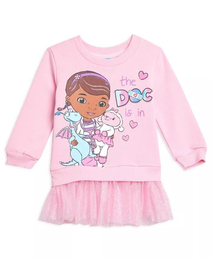 Платье-свитшот Doc Mc Stuffins для девочек-подростков из флиса Disney, розовый