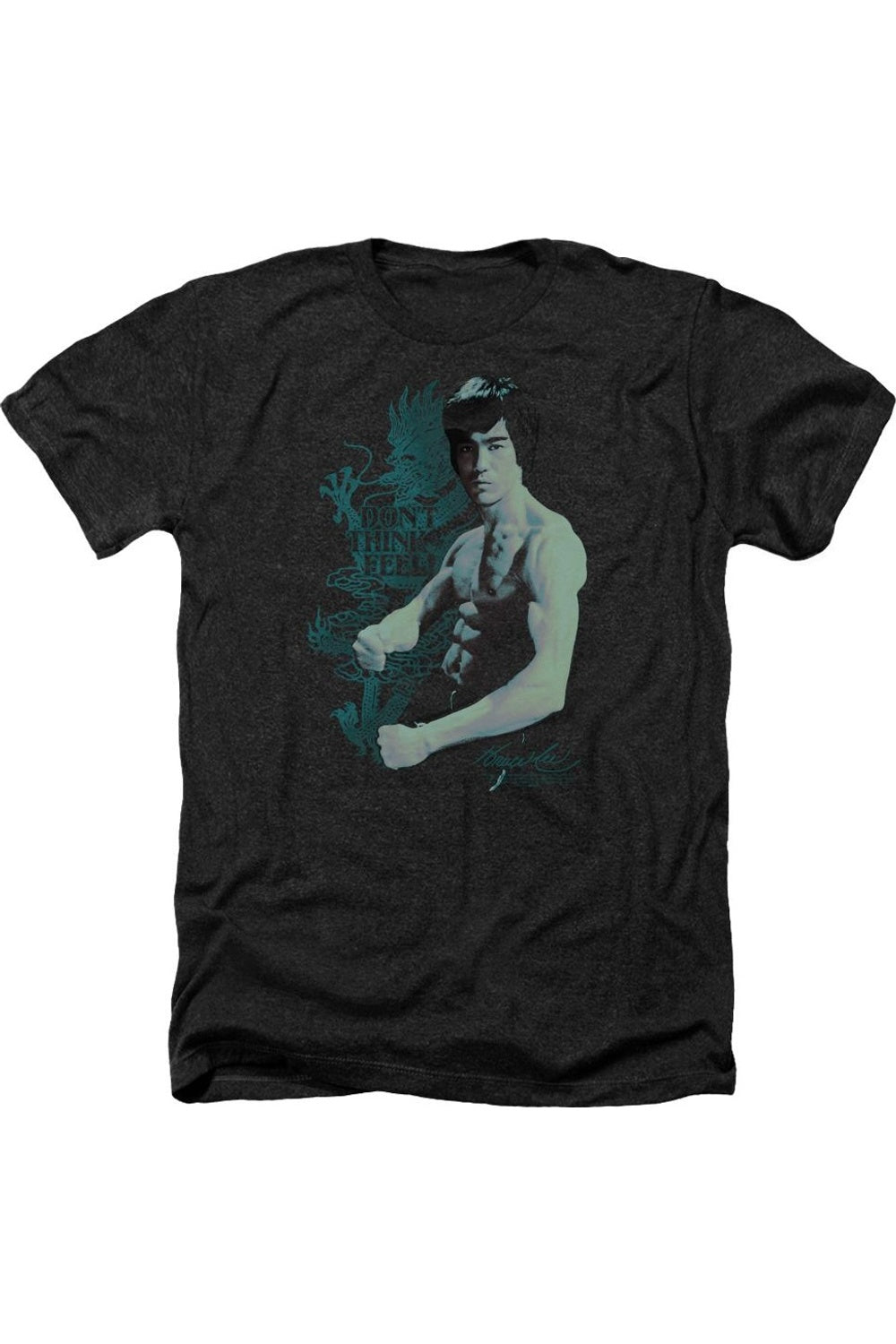 Футболка Bruce Lee Feel Adult Heather Gildan, черный 
Футболка Bruce Lee Feel Adult Heather Gildan, черный
