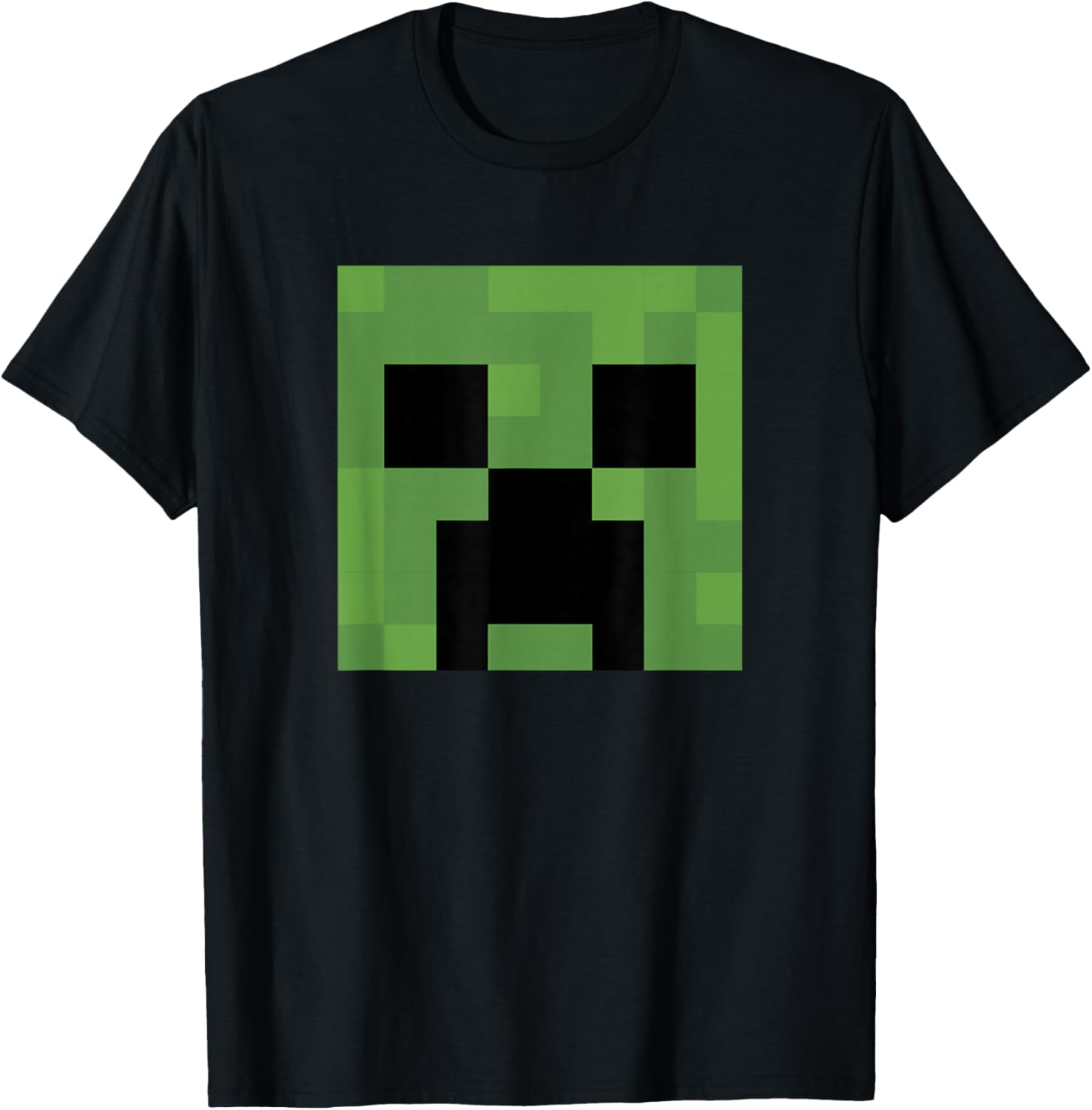 Футболка с изображением крипера из Minecraft с большим лицом, черный
Футболка с изображением крипера из Minecraft с большим лицом, черный
