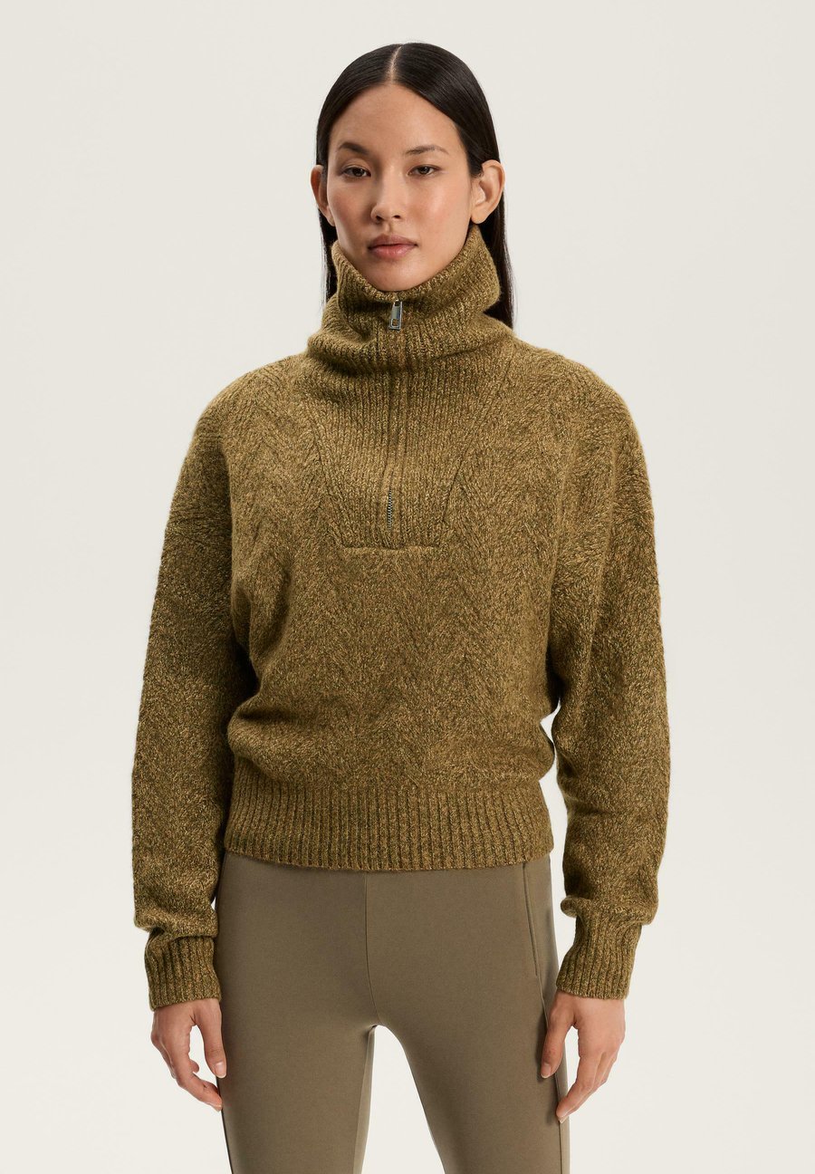 Джемпер OYSHO HALF-ZIP MIXED KNIT, Khaki
Джемпер OYSHO HALF-ZIP MIXED KNIT, Khaki