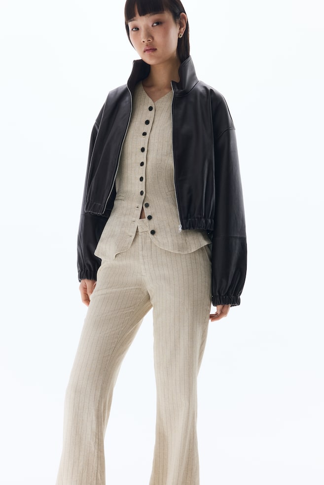 Элегантные брюки из льняной смеси H&M, мультиколор
Элегантные брюки из льняной смеси H&M, мультиколор