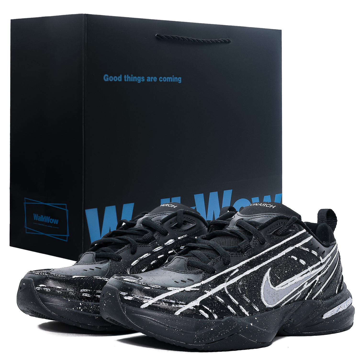 Nike Air Monarch 4 Амортизация, износостойкость, увеличение высоты, низкие, массивные кроссовки, унисекс, черный, белый
Nike Air Monarch 4 Амортизация, износостойкость, увеличение высоты, низкие, массивные кроссовки, унисекс, черный, белый