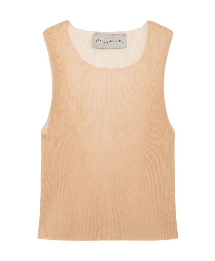 Шелковый вязаный топ Giulia Cortana, оранжевый
Шелковый вязаный топ Giulia Cortana, оранжевый