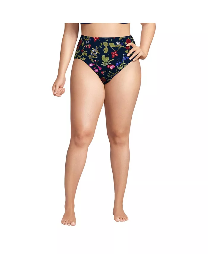 Плавки-бикини больших размеров с высокой талией Lands' End, синий
Плавки-бикини больших размеров с высокой талией Lands' End, синий