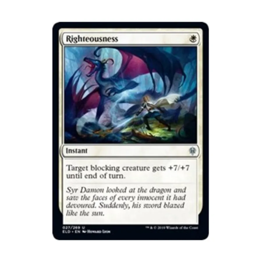 CCG Праведность (U), MTG - Throne of Eldraine
CCG Праведность (U), MTG - Throne of Eldraine