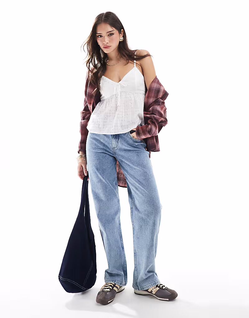 Джинсы Hollister Dad с высокой талией, синего цвета
Джинсы Hollister Dad с высокой талией, синего цвета