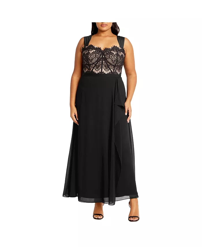 Платье макси Sweet Evie больших размеров CITY CHIC, черный
Платье макси Sweet Evie больших размеров CITY CHIC, черный