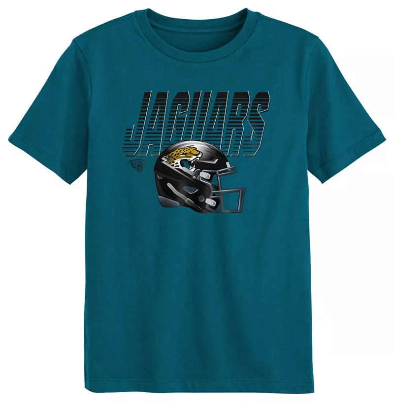 Одежда команды НФЛ, футболка для маленьких детей со шлемом Jacksonville Jaguars, темно-бирюзовая футболка NFL Team Apparel
Одежда команды НФЛ, футболка для маленьких детей со шлемом Jacksonville Jaguars, темно-бирюзовая футболка NFL Team Apparel