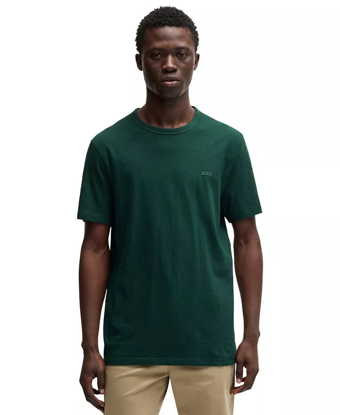 Мужская футболка из хлопка с эффектом слаба, с логотипом Hugo Boss, зеленый
Мужская футболка из хлопка с эффектом слаба, с логотипом Hugo Boss, зеленый