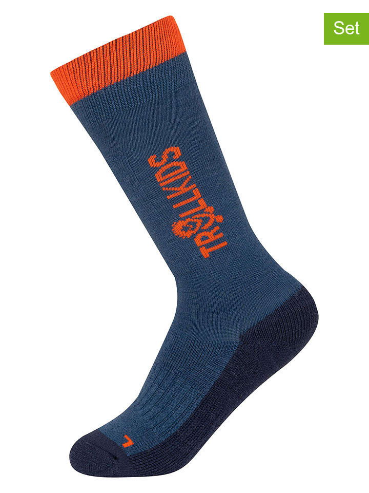 Trollkids Комплект из 2 пар: носки для катания на лыжах/сноуборде "Детские лыжи" темно-синего цвета
Trollkids Комплект из 2 пар: носки для катания на лыжах/сноуборде "Детские лыжи" темно-синего цвета