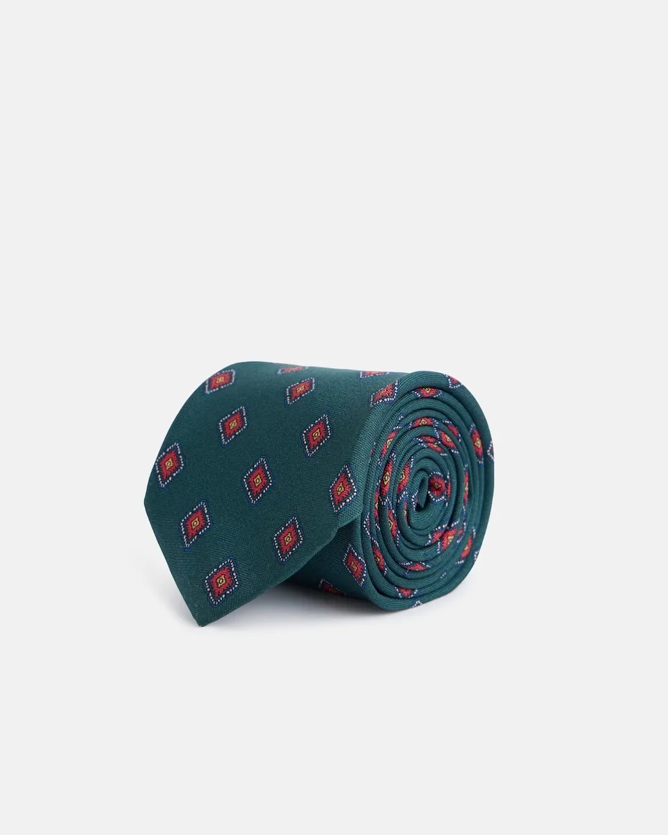 Шелковый галстук с ромбовидной отделкой Silbon, зеленый
Шелковый галстук с ромбовидной отделкой Silbon, зеленый