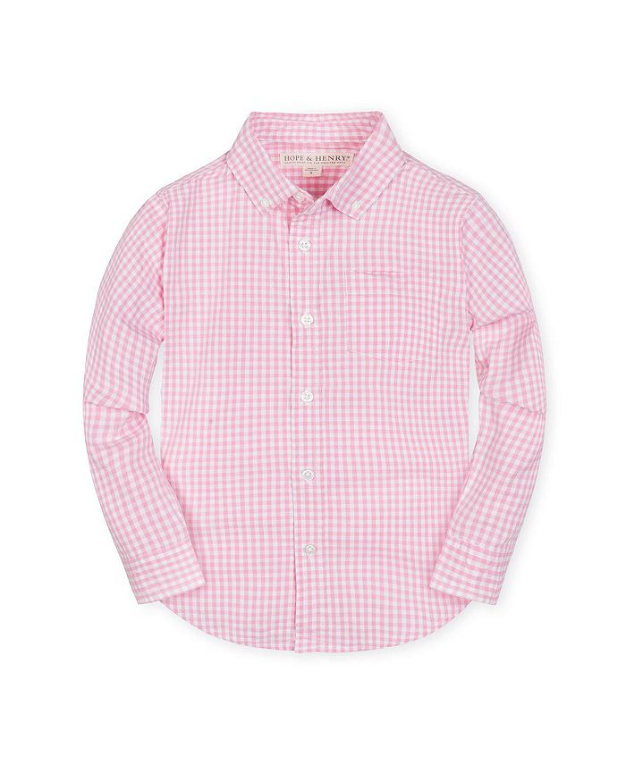 Мальчиковая органическая поплиновая рубашка с длинным рукавом на пуговицах - для малышей и детей постарше Hope & Henry, розовый
Мальчиковая органическая поплиновая рубашка с длинным рукавом на пуговицах - для малышей и детей постарше Hope & Henry, розовый