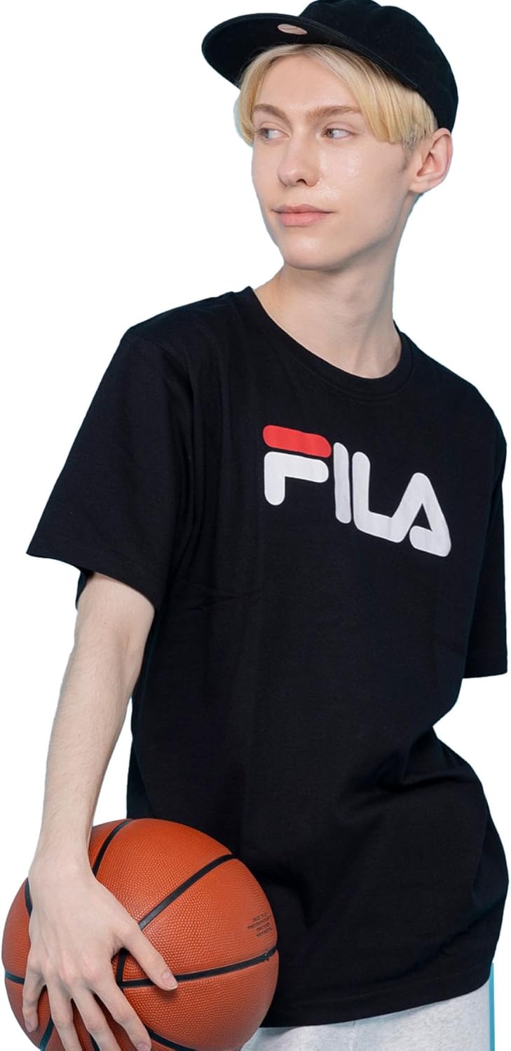 Мужская хлопковая футболка Fila FH7301 с коротким рукавом и большим логотипом, черный
Мужская хлопковая футболка Fila FH7301 с коротким рукавом и большим логотипом, черный