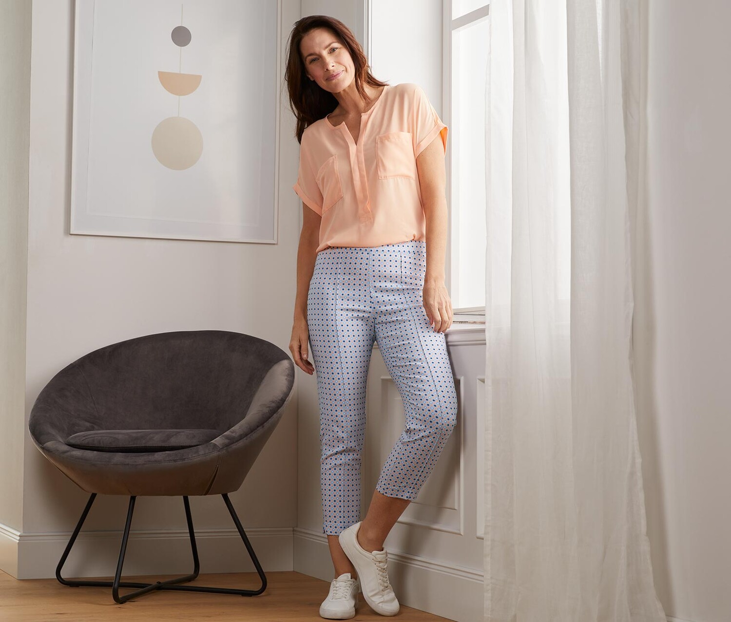 Эластичные брюки 7/8 с принтом Tchibo
Эластичные брюки 7/8 с принтом Tchibo