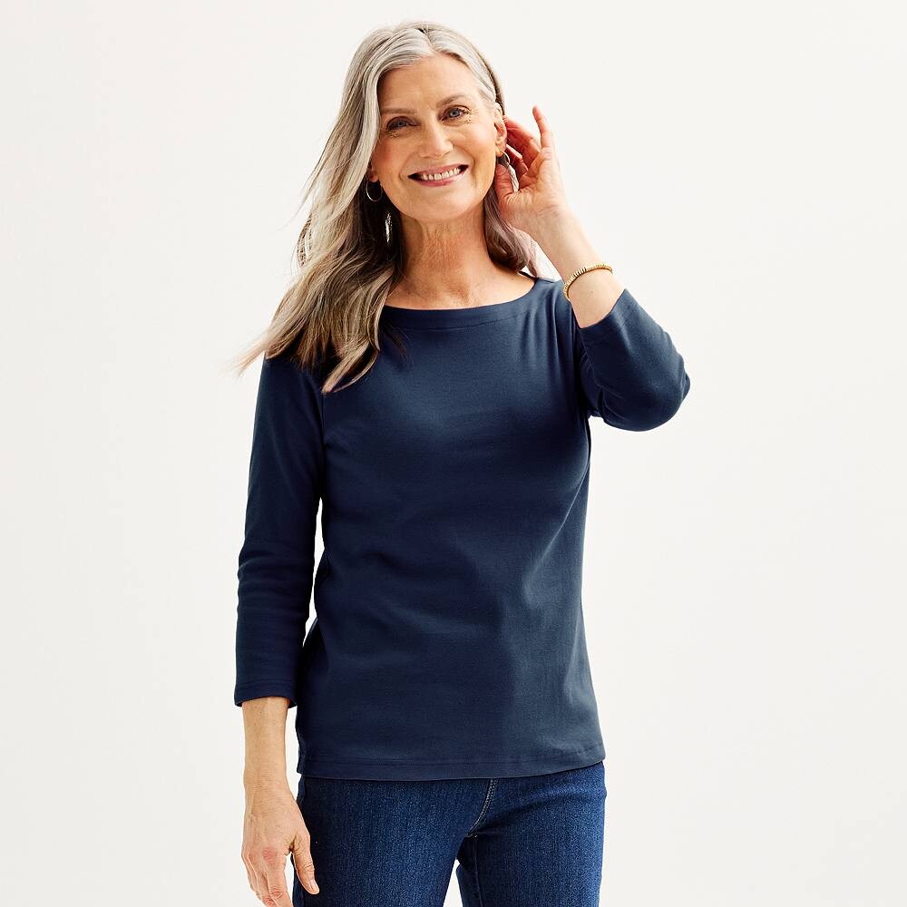 Женский топ с вырезом-лодочкой Croft & Barrow, цвет Seattle Navy
Женский топ с вырезом-лодочкой Croft & Barrow, цвет Seattle Navy