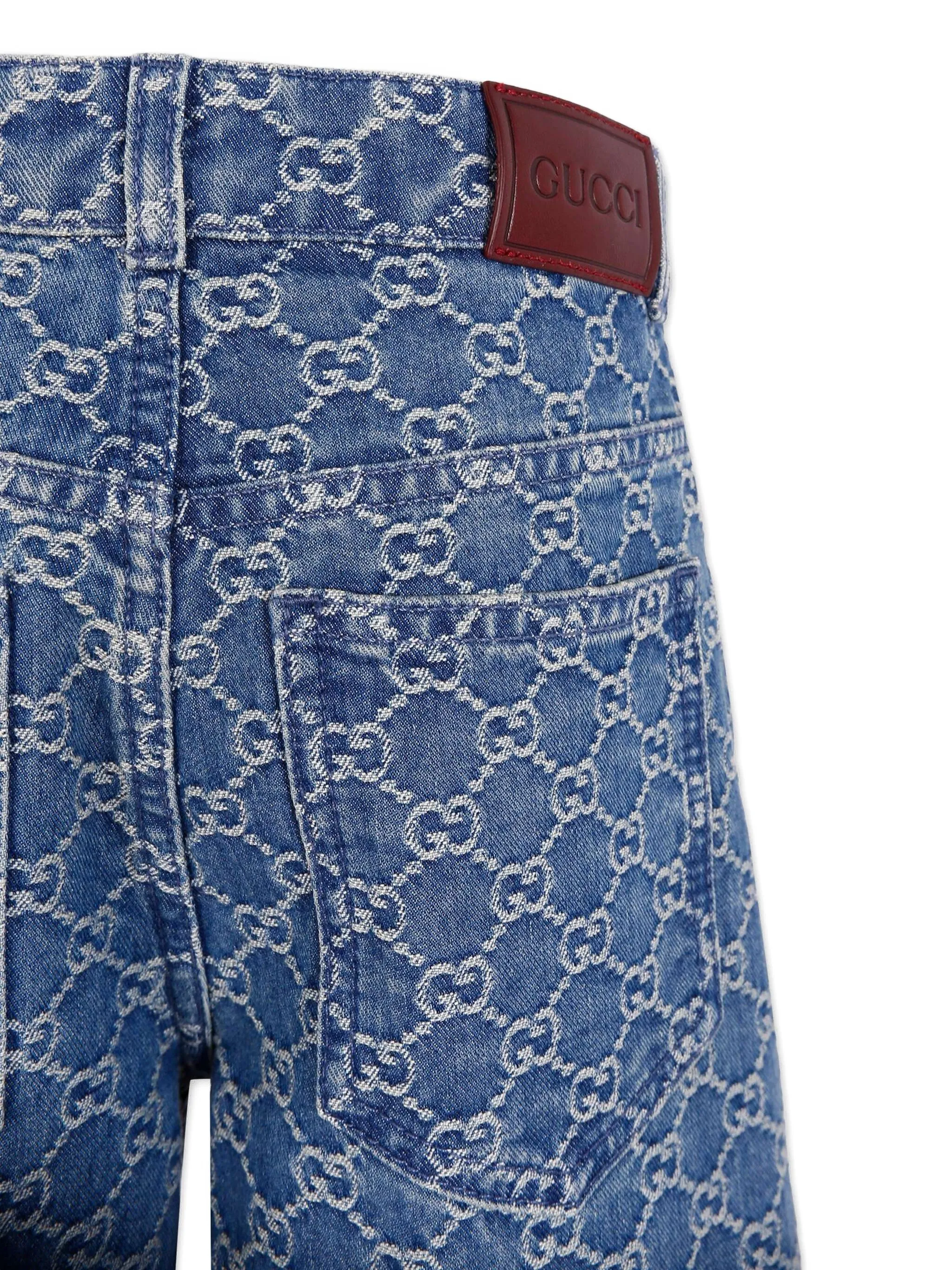 Джинсы с монограммой GG Gucci Kids, синий
Джинсы с монограммой GG Gucci Kids, синий