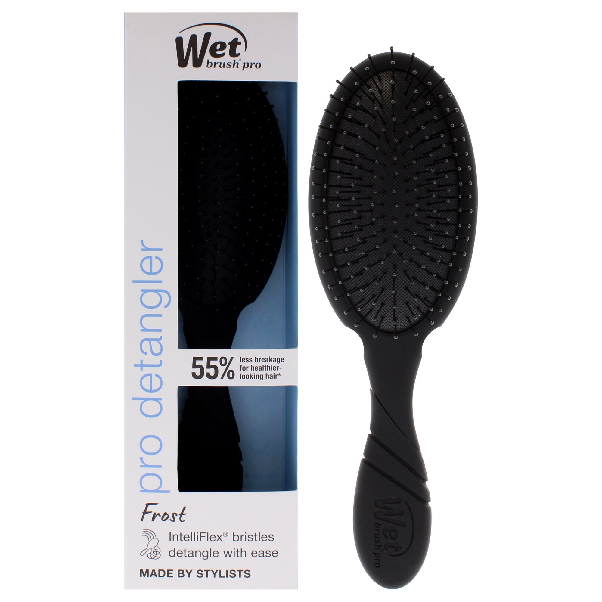 Профессиональная расческа для распутывания волос Pro Detangler Brush - Frost Black от Wet Brush, подходит как для мужчин, так и для женщин - 1 шт
Профессиональная расческа для распутывания волос Pro Detangler Brush - Frost Black от Wet Brush, подходит как для мужчин, так и для женщин - 1 шт