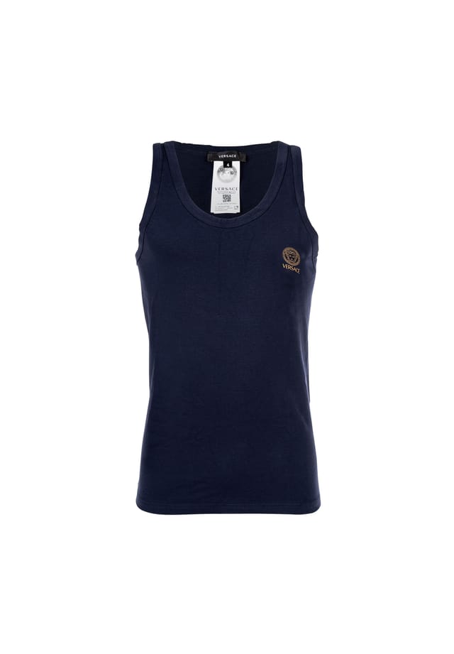 Майка - майка топика с круглым вырезом эластичный хлопок однотонная Versace, синий
Майка - майка топика с круглым вырезом эластичный хлопок однотонная Versace, синий