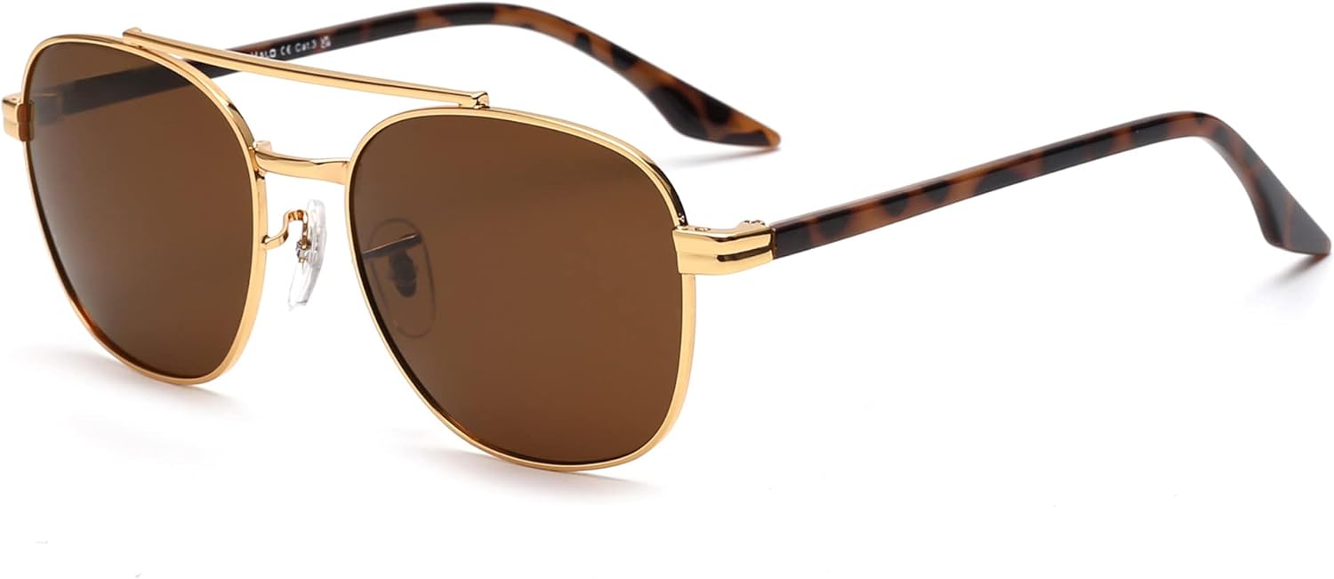Солнцезащитные очки JIM HALO Retro Square Aviator с линзами из высококачественного стекла и плоскими металлическими линзами, для мужчин и женщин, #3 Gold Frame / Polarized Brown Lens (not Glass Lens)
Солнцезащитные очки JIM HALO Retro Square Aviator с линзами из высококачественного стекла и плоскими металлическими линзами, для мужчин и женщин, #3 Gold Frame / Polarized Brown Lens (not Glass Lens)