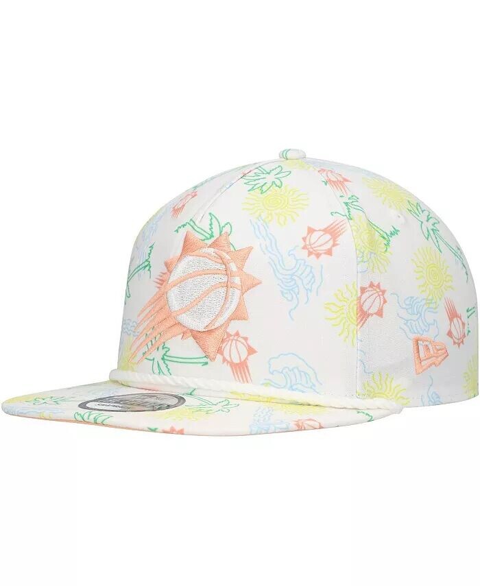 Мужская регулируемая шляпа для гольфиста White Phoenix Suns Palm Trees and Waves New Era, белый 
Мужская регулируемая шляпа для гольфиста White Phoenix Suns Palm Trees and Waves New Era, белый