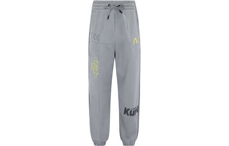 Трикотажные спортивные штаны мужские цвета лайм-серый Evisu, серый
Трикотажные спортивные штаны мужские цвета лайм-серый Evisu, серый