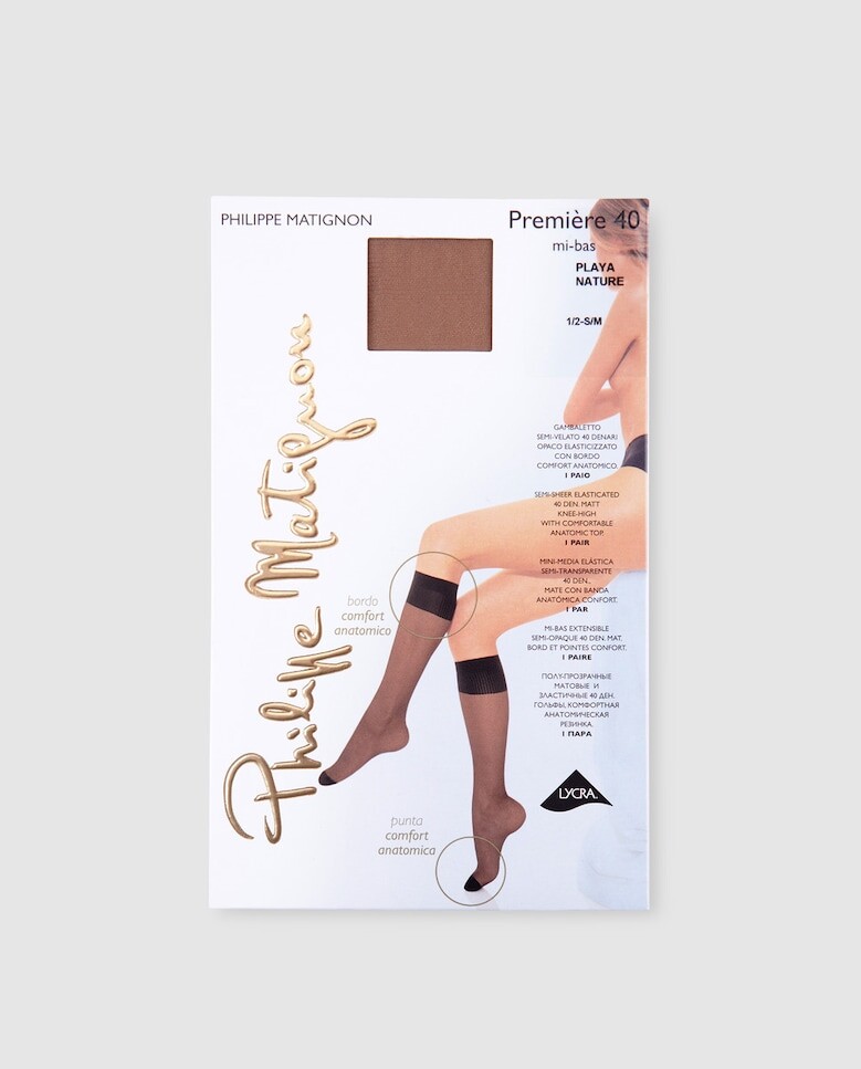 Базовые прозрачные мини-чулки плотностью 40 Den Philippe Matignon
Базовые прозрачные мини-чулки плотностью 40 Den Philippe Matignon