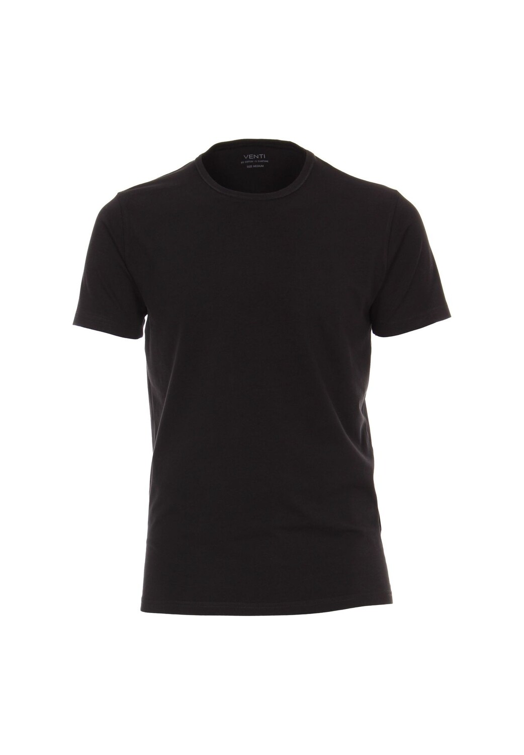 Мужская футболка в двойной упаковке однотонная Venti, черный 
Мужская футболка в двойной упаковке однотонная Venti, черный