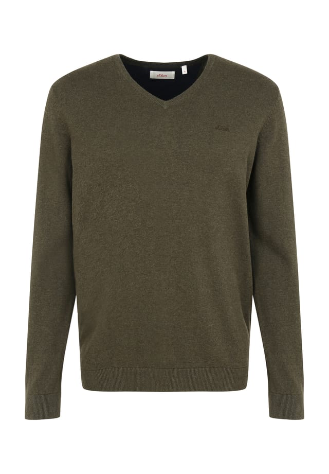 Тонкий трикотажный свитер с V-образным вырезом и ребристыми манжетами. S.Oliver, мультиколор
Тонкий трикотажный свитер с V-образным вырезом и ребристыми манжетами. S.Oliver, мультиколор