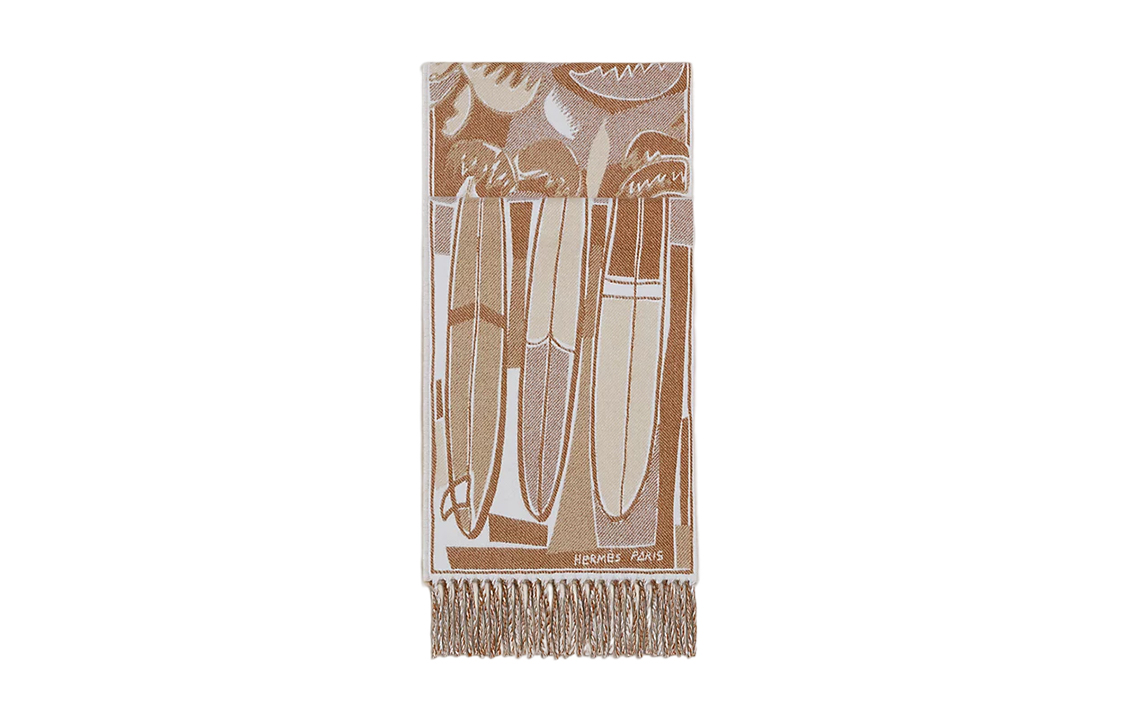Вязаный шарф унисекс коричневый HERMES 
Вязаный шарф унисекс коричневый HERMES