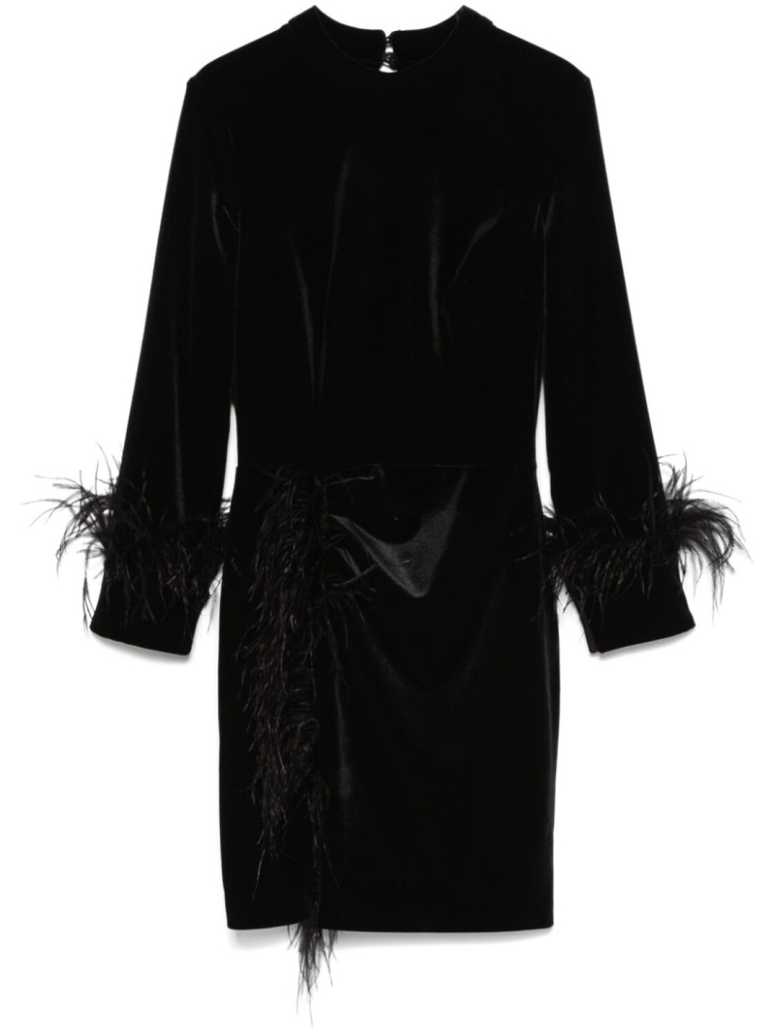 Мини-платье из бархата со страусиными перьями CRISTALLINI, черный
Мини-платье из бархата со страусиными перьями CRISTALLINI, черный