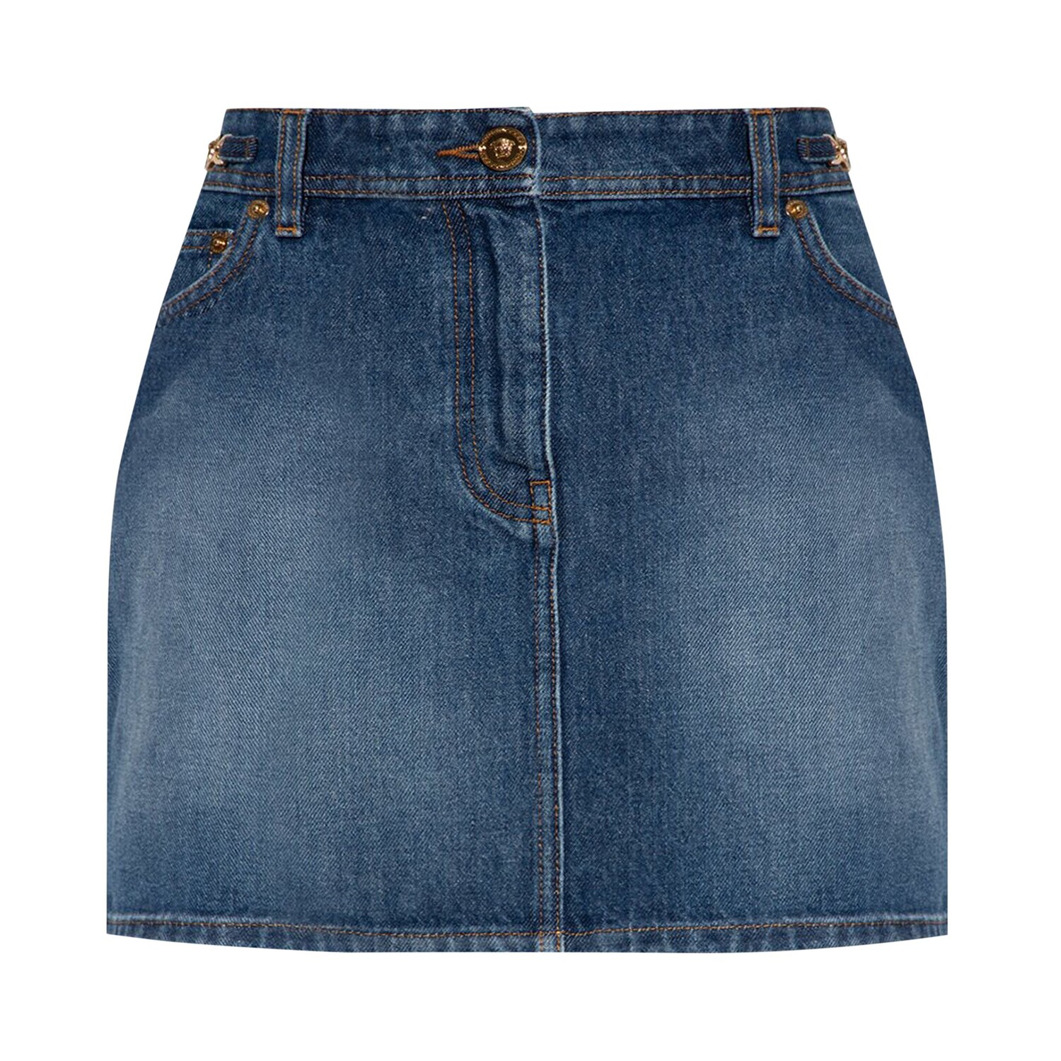 Джинсовая мини-юбка Versace Medusa 95, темно-синяя
Джинсовая мини-юбка Versace Medusa 95, темно-синяя