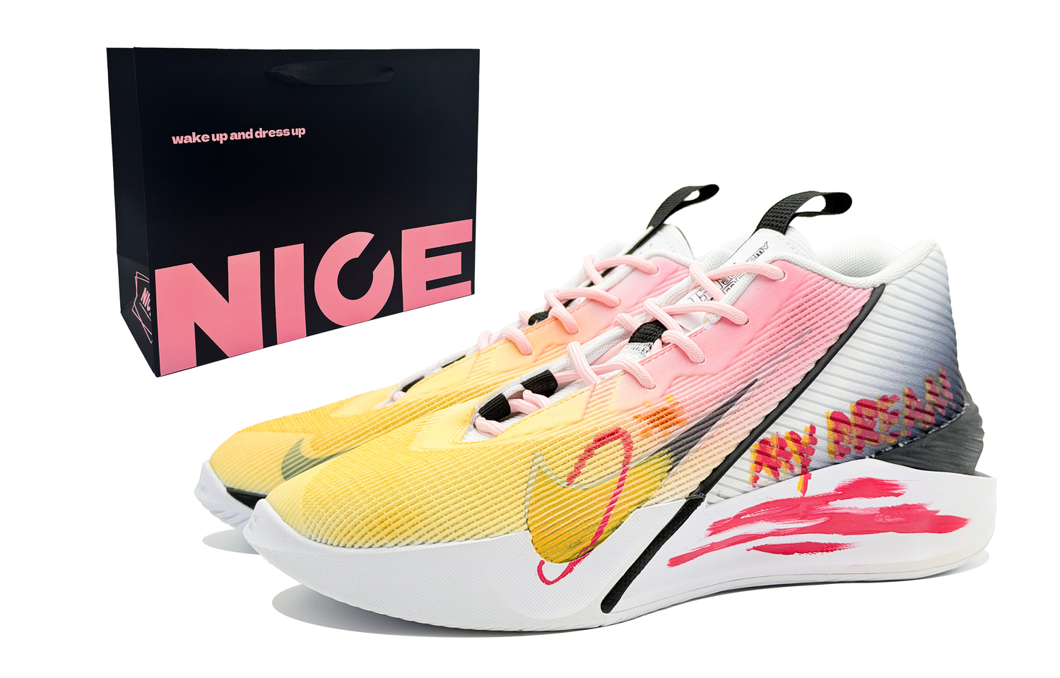 G.T. Jump Academy баскетбольные кроссовки мужские высокие White/Yellow/Pink Nike, Shopping Bag, Swift Flame
G.T. Jump Academy баскетбольные кроссовки мужские высокие White/Yellow/Pink Nike, Shopping Bag, Swift Flame