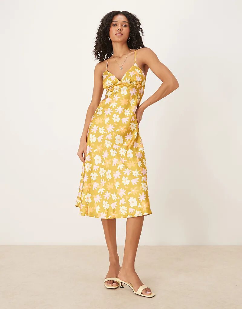 Платье миди Collective The Label с V-образным вырезом и без рукавов оливкового цвета с множеством цветов
Платье миди Collective The Label с V-образным вырезом и без рукавов оливкового цвета с множеством цветов