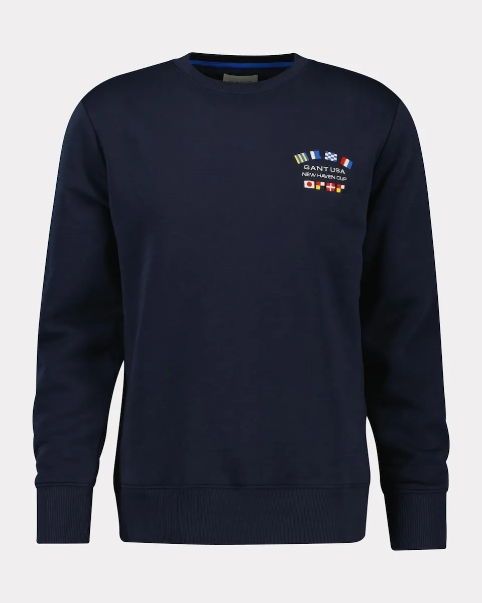 Мужская толстовка с круглым вырезом и рисунком на груди Gant, тёмно-синий
Мужская толстовка с круглым вырезом и рисунком на груди Gant, тёмно-синий