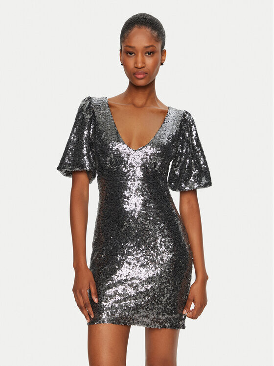 Коктейльное платье стандартного кроя Rinascimento, серебряный 
Коктейльное платье стандартного кроя Rinascimento, серебряный