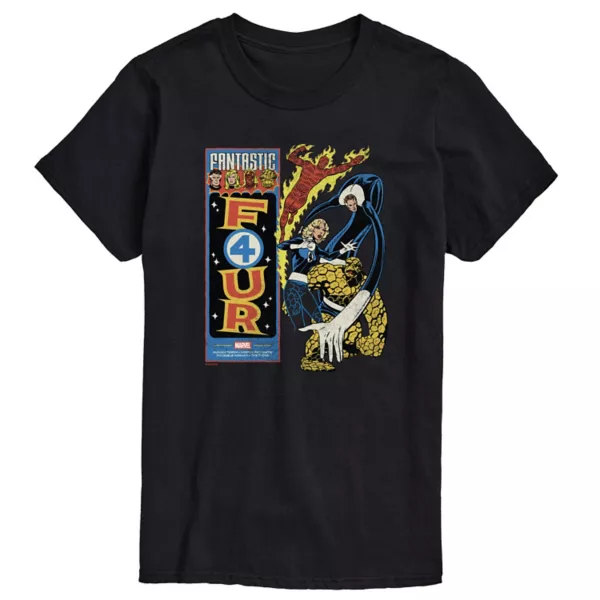 Мужская футболка с ретро-принтом "Фантастическая четверка" Marvel, черный
Мужская футболка с ретро-принтом "Фантастическая четверка" Marvel, черный