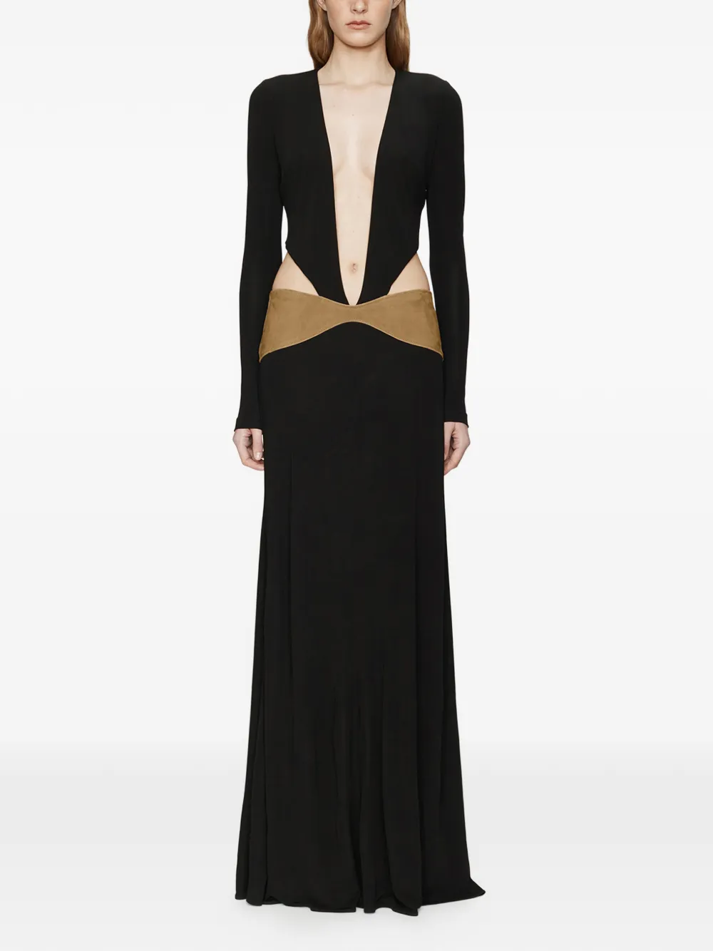 Платье contour с v-образным вырезом и поясом Christopher Esber, черный
Платье contour с v-образным вырезом и поясом Christopher Esber, черный