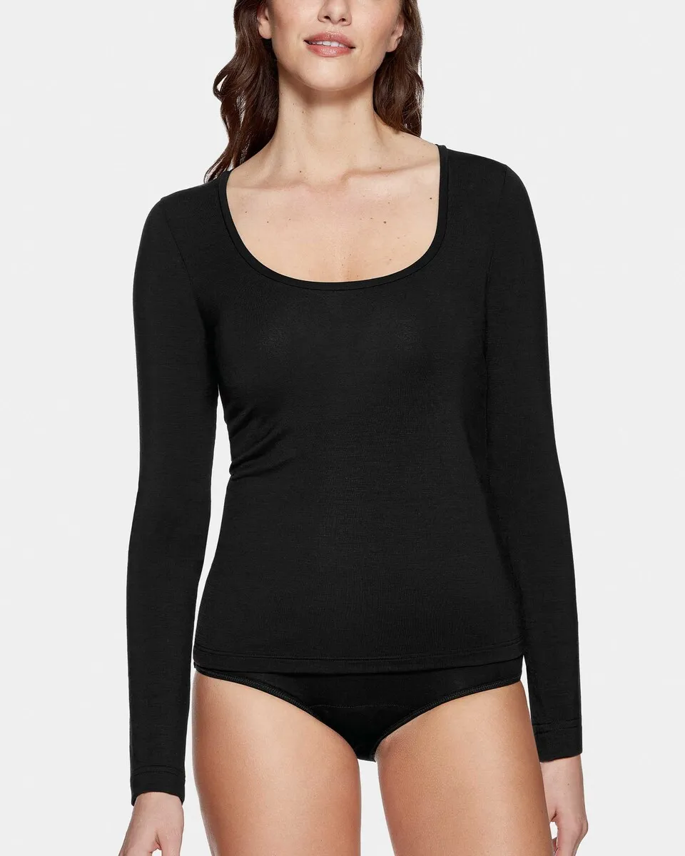 Женская майка с длинными рукавами из шерсти лиоцелла Impetus, черный
Женская майка с длинными рукавами из шерсти лиоцелла Impetus, черный