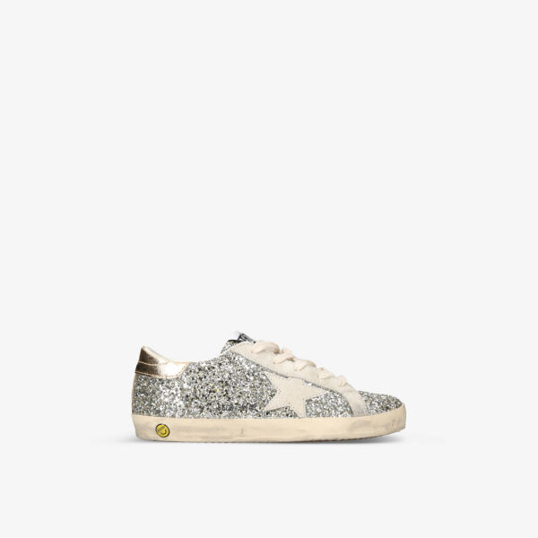 Тканые кроссовки с блестками Super Star, 9-10 лет Golden Goose, серебряный
Тканые кроссовки с блестками Super Star, 9-10 лет Golden Goose, серебряный