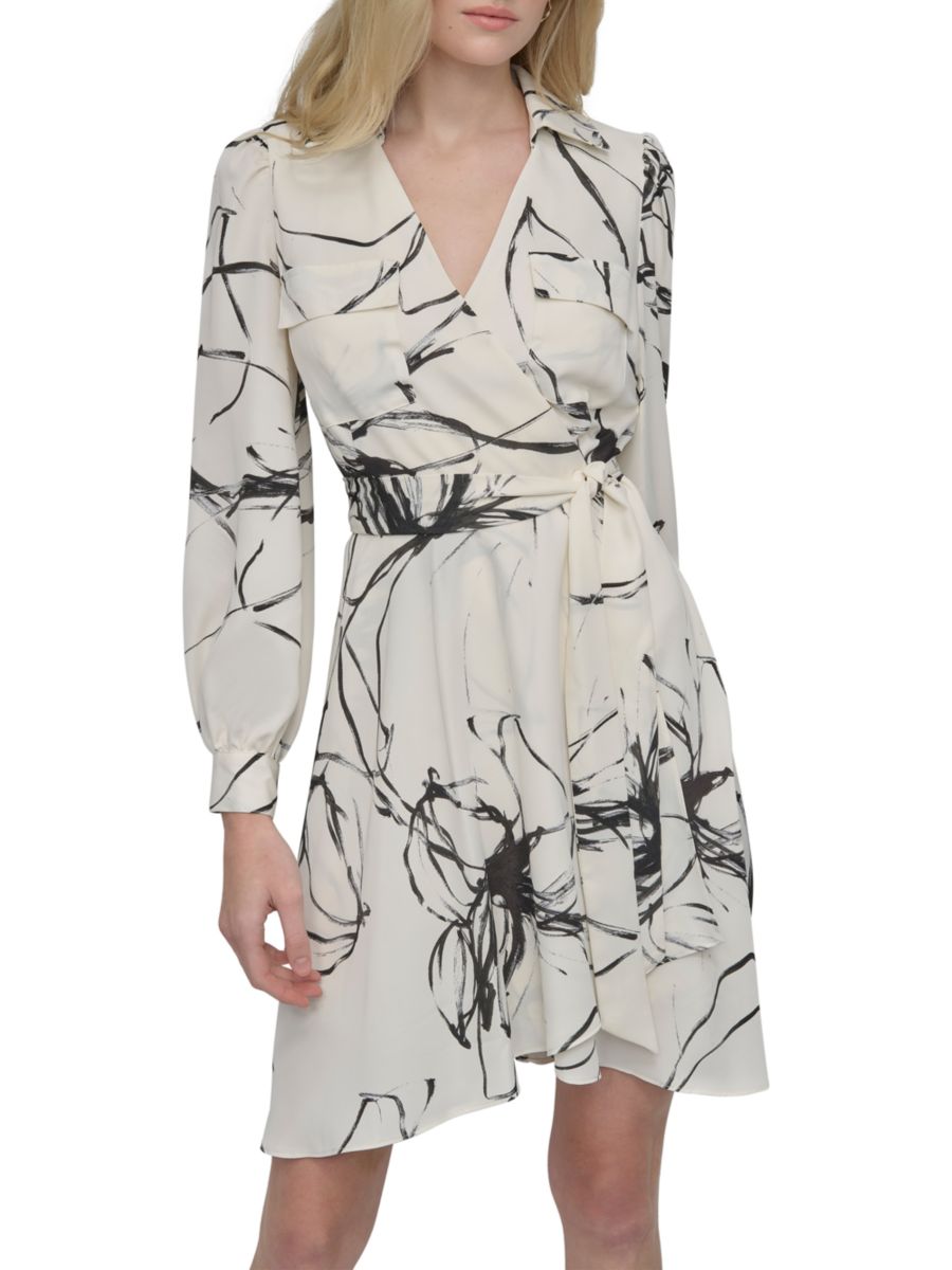 Платье-рубашка из искусственного атласа с запахом DKNY, цвет Eggshell Black
Платье-рубашка из искусственного атласа с запахом DKNY, цвет Eggshell Black